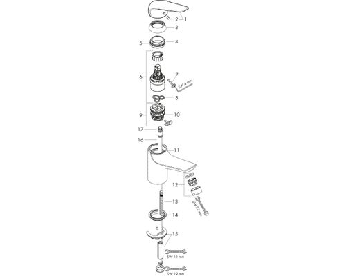 Hansgrohe Standventil 70 Novus, Farbe chrom Bild 2