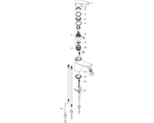 Hansgrohe Waschtischmischer 100 Novus drucklos, Farbe chrom Bild 2