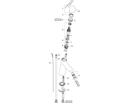 Hansgrohe Waschtischmischer 80 Talis S LowFlow, Farbe chrom Bild 2