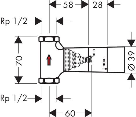 Hansgrohe Grundkörper Unterputz-Ventil Axor Keramik, DN 15 Bild 3