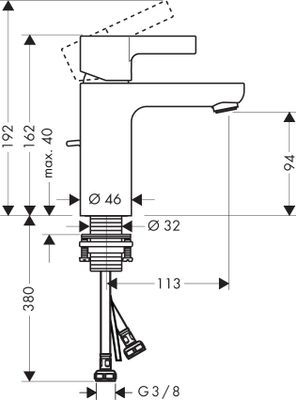 Hansgrohe Waschtischmischer Metris S LowFlow, Farbe chrom Bild 3