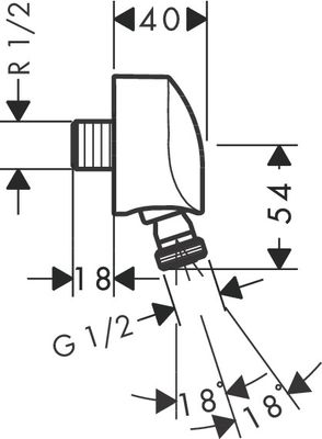 Hansgrohe Schlauchanschluss Fixfit E, mit Rückflussverhinderer u.Kugelgelenk, DN 15, Farbe chrom Bild 3