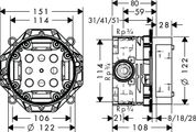 Hansgrohe iBox Universal UP-Körper für Wannen- und Brausearmatur, UP-Thermostat Bild 11