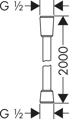 Hansgrohe Brauseschlauch Axor 2000 mm BN, Farbe nickel Bild 3