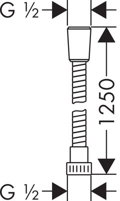 Hansgrohe Brauseschlauch Metaflex `C 125 cm verchromt, Farbe chrom Bild 3