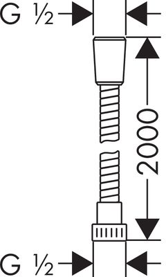 Hansgrohe Brauseschlauch Metaflex `C 200 cm verchromt, Farbe chrom Bild 3
