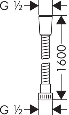 Hansgrohe Brauseschlauch Metaflex `C 160 cm verchromt, Farbe chrom Bild 3