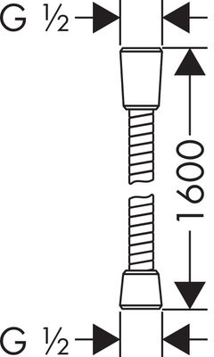 Hansgrohe Brausenschlauch Sensoflex 1600 mm, Farbe chrom Bild 3