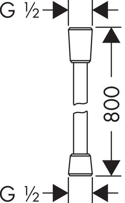 Hansgrohe Brausenschlauch Isiflex'B 800 mm, Farbe silberfarben Bild 3