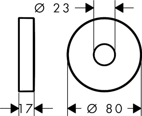 Hansgrohe Rosette, für Brausearm, Farbe silberfarben Bild 2