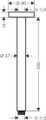 Hansgrohe Deckenanschluss S, DN 15 300 mm, 80 mm, Farbe weiß Bild 5