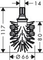 Hansgrohe Ersatzbürste zu Bürstengarnitur Atoll / Logo, ohne Stiel, 117 x 66 x 66 mm Bild 2