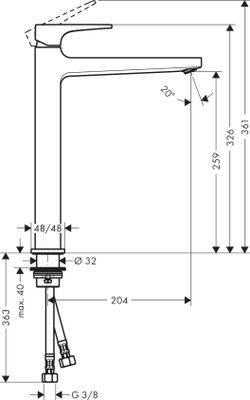 Hansgrohe Waschtischmischer 260 Metropol, mit Push-Open Ablaufgarnitur BBC, Farbe black chrome Bild 8