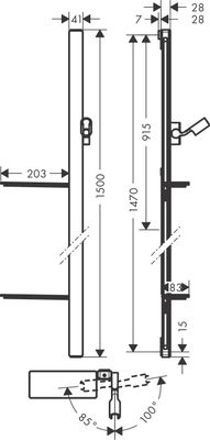 Hansgrohe Brausestange Unica'E, 1500 mm, Farbe chrom Bild 4