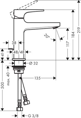 Hansgrohe Waschtischmischer 110 Metropol chrom Bügelgriff, Farbe chrom Bild 5