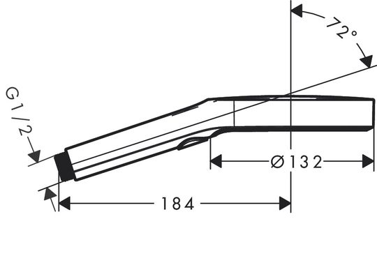 Hansgrohe Handbrause Rainfinity 130 3jet Ø, 3-Strahl, matt, 130 mm, Farbe schwarz Bild 28