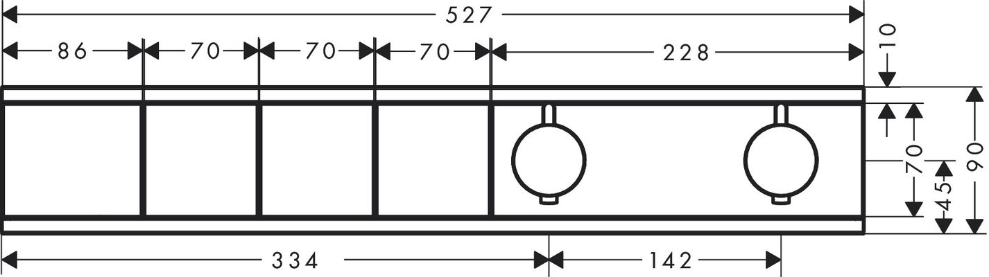 Hansgrohe UP-Thermostat Fertigset, für Fertigset 3 Verbraucher, Farbe chrom Bild 3