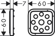Hansgrohe Fliesenausgleichsscheibe Croma E Showerpipe 280, Farbe silberfarben Bild 2