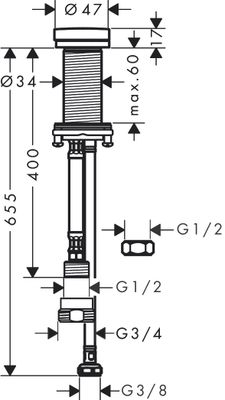 Hansgrohe Geräteabsperrventil F21 mattschwarz Bild 3