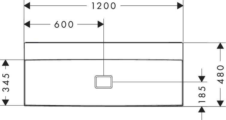 Hansgrohe Waschtisch Xevolos E 1200 x 480 mm, ohne Überlauf, SmartClean weiss, 190 x 480 mm, Farbe weiß Bild 5