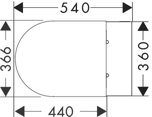 Hansgrohe Wand WC Set EluPura S 540 x 360 mm ohne SPR, mit WC Sitz SoftCl.u.QuickRe.SMC we, 400 x 366 mm, Farbe weiß Bild 44