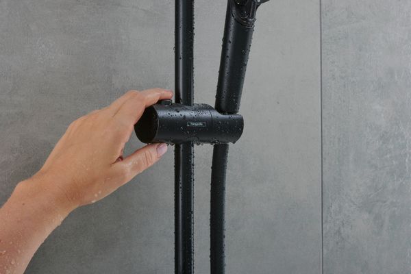 Hansgrohe Showerpipe 240 1jet Vernis Shape matt, mit Wannenthermostat, 1524 x 276 x 547 mm, Farbe schwarz Bild 7