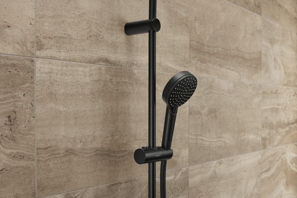 Hansgrohe Showerpipe Vernis Blend 240 1-strahlig, mit Thermostat, 1124 x 277 x 545 mm, Farbe schwarz Bild 6