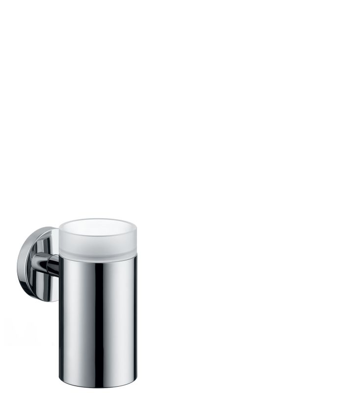 Hansgrohe Zahnglas Logis, mit Halter, 130 x 66 x 101 mm, Farbe chrom Bild 1