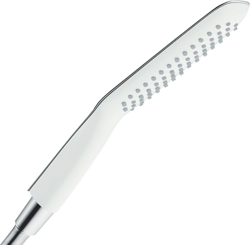 Hansgrohe Handbrause PuraVida 120 mm 1jet EcoSmart weiss / chrom, 150 mm, Farbe weiß Bild 1