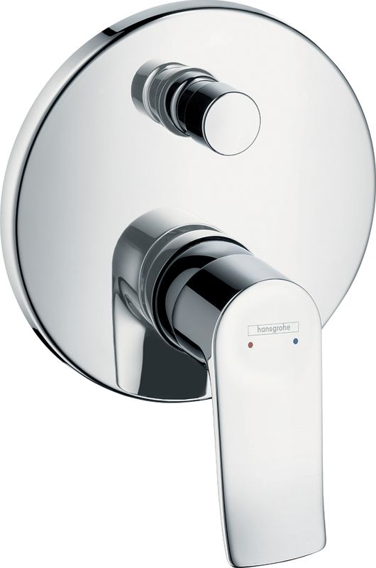 Hansgrohe Farbset Metris mit integr. Sicherungkombi, für Einhand-UP-Wannenbatterie verchromt, 150 mm, Farbe chrom Bild 1