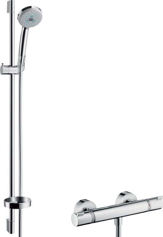 Hansgrohe Duschkombination Croma 100 Multi / Ecostat, mit Brausenstange Unica'C 900 mm, Farbe chrom Bild 1