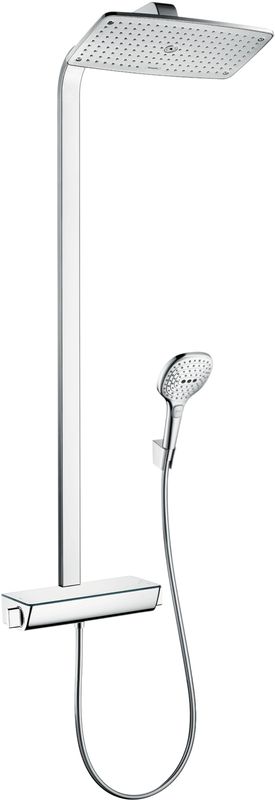 Hansgrohe Raindance Showerpipe Select E360 mit Thermostat, Brausearm 380 mm, 1269 x 380 x 559 x 476 mm, Farbe chrom Bild 1