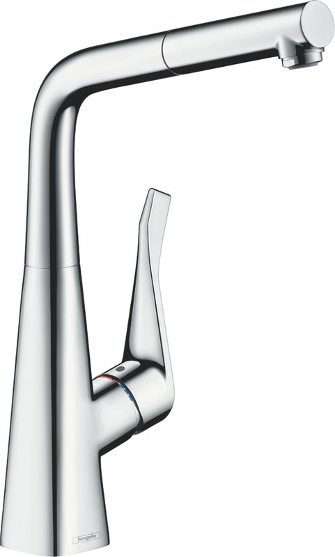 Hansgrohe Spültischmischer 320 Metris M71 Ausziehauslauf 1jet sBox, 356 mm, Farbe chrom Bild 1