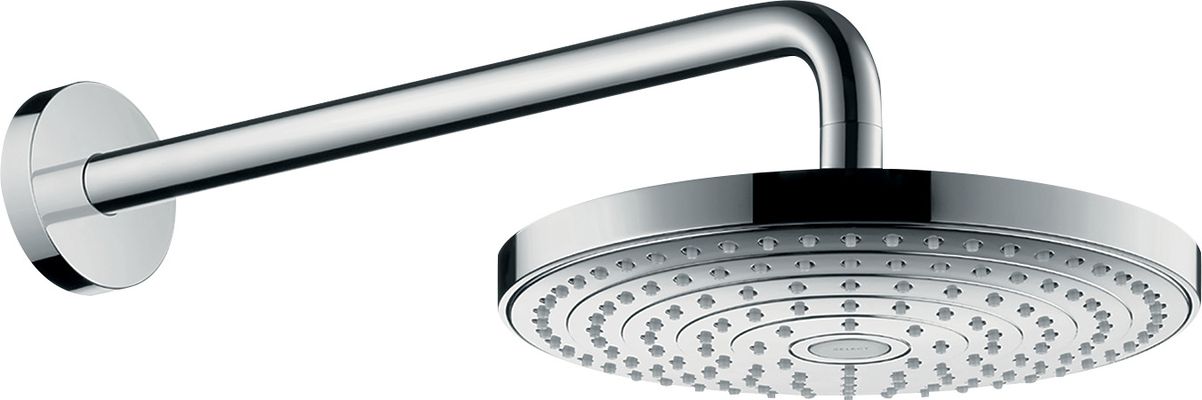 Hansgrohe Kopfbrause Raindance Select S 240 2jet EcoSmart Brausearm 390 mm weiss / chr, 163 mm, Farbe weiß, chrom Bild 2