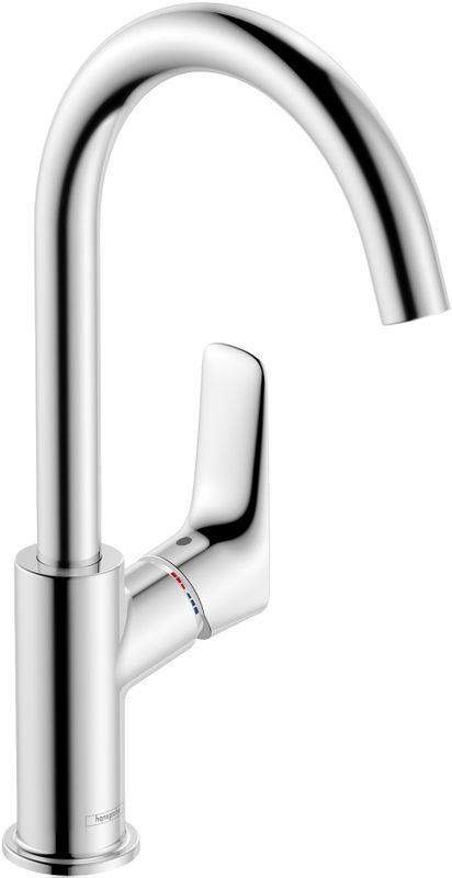 Hansgrohe Einhebel-Waschtischmischer 210, Schwenkauslauf, ohne Ablaufgarnitur, Ausladung 154 mm, 300 x 154 mm, Farbe chrom Bild 1