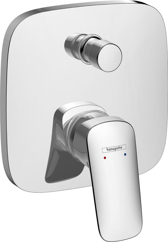 Hansgrohe Wannenmischer Unterputz Logis Fertigset, 155 x 155 x 121 mm, Farbe chrom Bild 1