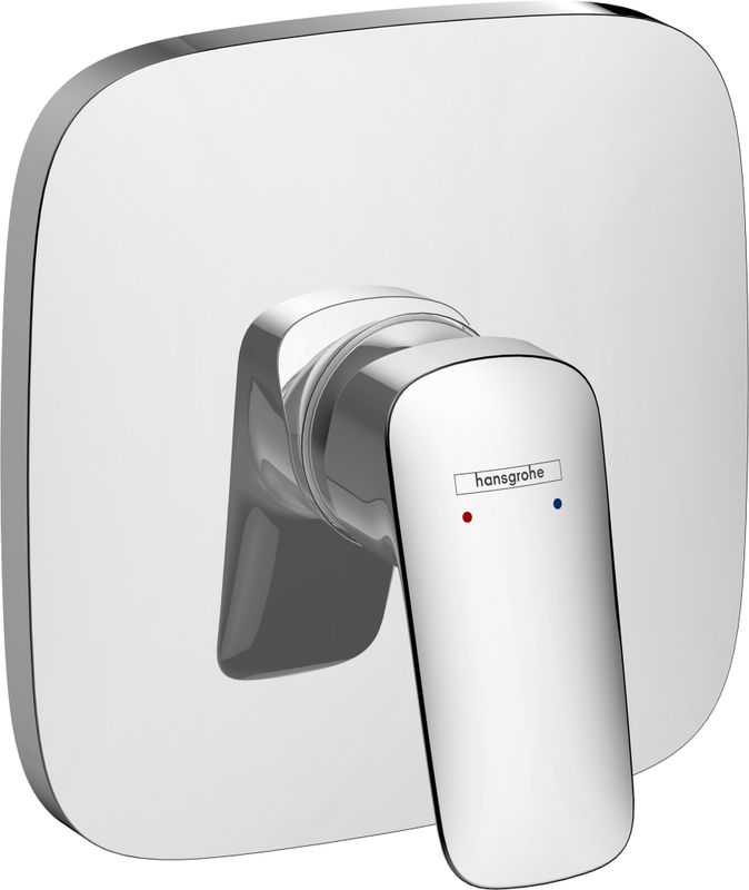 Hansgrohe Brausenmischer Unterputz Logis Fertigset, 155 x 155 x 121 mm, Farbe chrom Bild 1