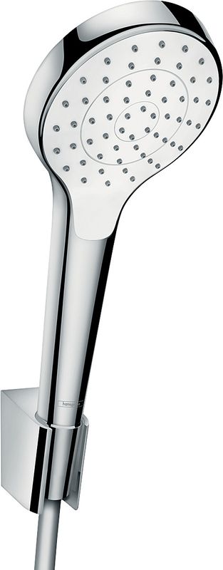Hansgrohe Brausenset Croma Select S 1jet/ Porter S weiss / chr.Brauseschlauch 1250 mm, Farbe weiß, chrom Bild 1