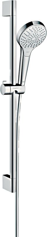 Hansgrohe Brausengarnitur Croma Select S Multi / Unica Croma 650 mm, Schl.+HB, weiss / chrom, Farbe weiß, chrom Bild 1