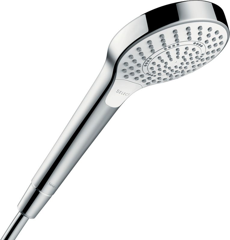 Hansgrohe Handbrause Croma Select S Multi EcoSmart, weiss / chrom, 110 mm, Farbe weiß, chrom Bild 1