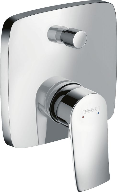 Hansgrohe Farbset Metris eckig verchromt, für Einhand-Unterputz-Badebatterie, 155 x 155 mm, Farbe chrom Bild 1