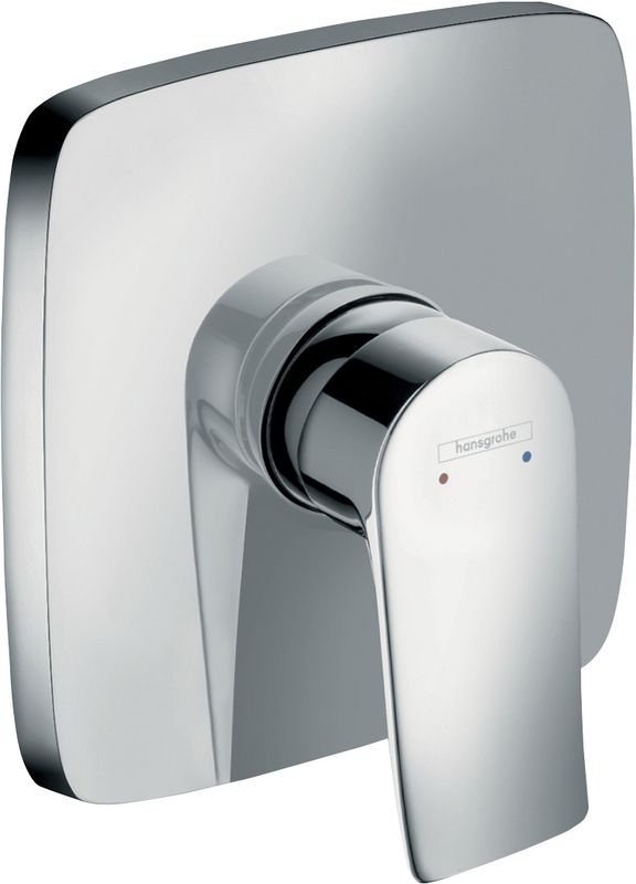 Hansgrohe Farbset Metris eckig verchromt, für Einhand-Unterputz-Brausebatterie, 155 x 155 mm, Farbe chrom Bild 1