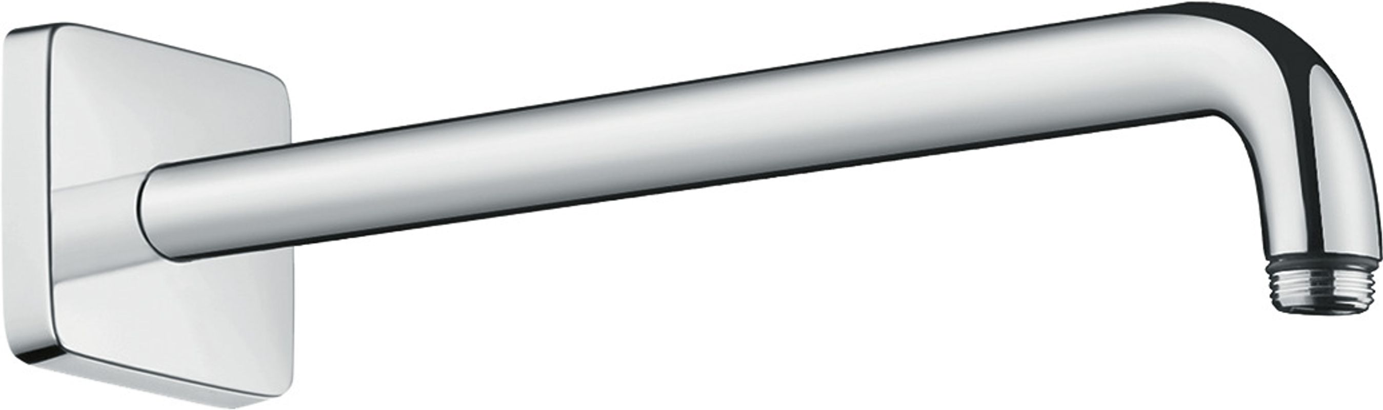 Hansgrohe Brausearm DN 15, 389 mm verchromt, Rosette eckig, 401 mm, Farbe chrom Bild 1