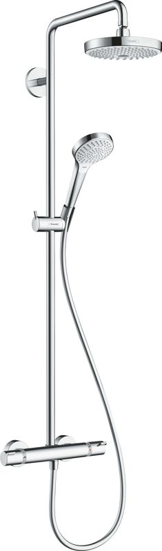 Hansgrohe Showerpipe Croma Select S180 2jet, mit Thermostat, Br.Arm 400 mm, weiss / chrom, 1336 x 400 x 310 x 485 mm, Farbe weiß, chrom Bild 1