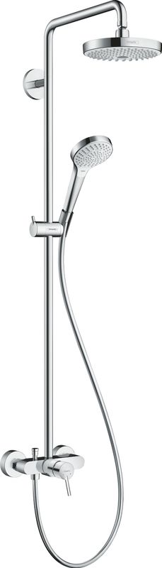 Hansgrohe Showerpipe Croma Select S 180 Einhebelmischer weiss / chrom, 1326 x 269 x 485 mm, Farbe weiß, chrom Bild 1