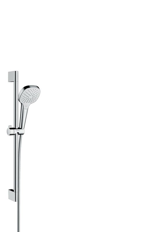 Hansgrohe Brauseset Croma Select E 110 Vario EcoSmart, mit Unica Typ 65 weiss / chrom, Farbe weiß, chrom Bild 1