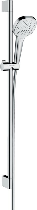 Hansgrohe Brausengarnitur Vario 900 mm, 3-strahlig, EcoSmart, weiss / chrom, Farbe weiß, chrom Bild 1