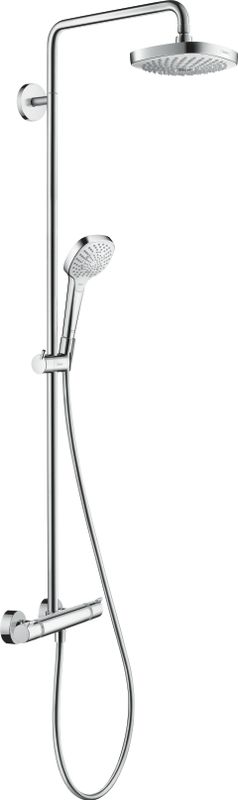 Hansgrohe Showerpipe Croma Select E 180 EcoSmart weiss / chrom, 1330 x 310 x 485 mm, Farbe weiß Bild 1