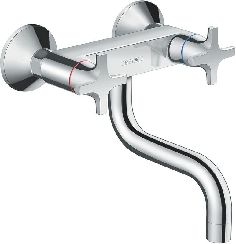 Hansgrohe Zweigr.Spültischarmatur Logis M32 Wandmodell 1jet, 188 mm, Farbe chrom Bild 1