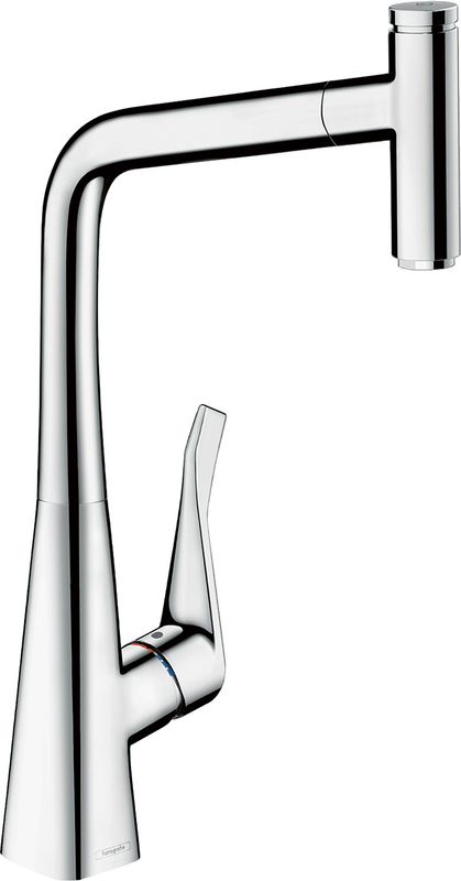 Hansgrohe Spültischmischer 320 Metris Select M71 Ausziehauslauf 1jet, 445 mm, Farbe chrom Bild 1